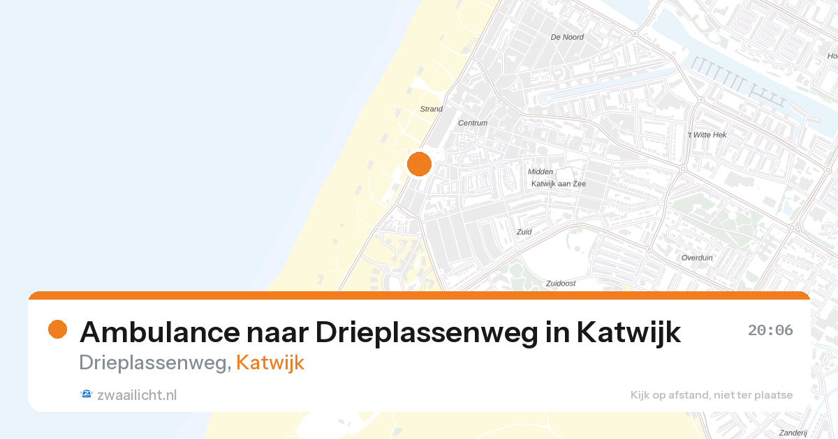 Ambulance naar Drieplassenweg in Katwijk — 14 jul 2026