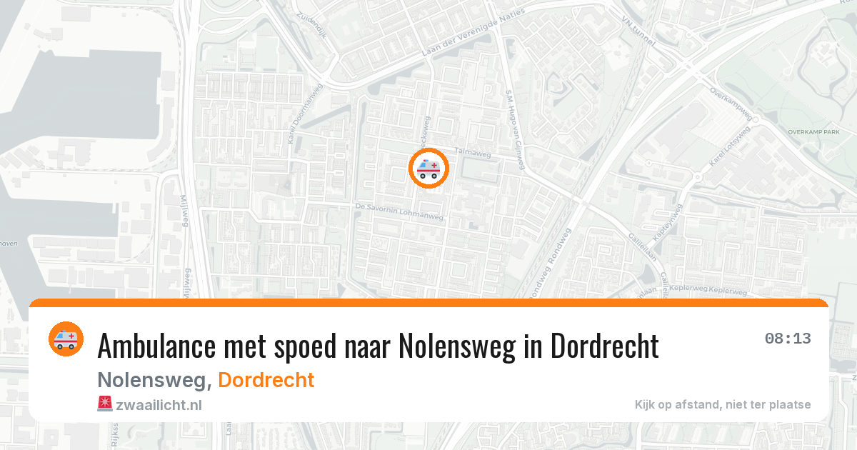 Ambulance met spoed naar Nolensweg in Dordrecht — 25 feb 2026