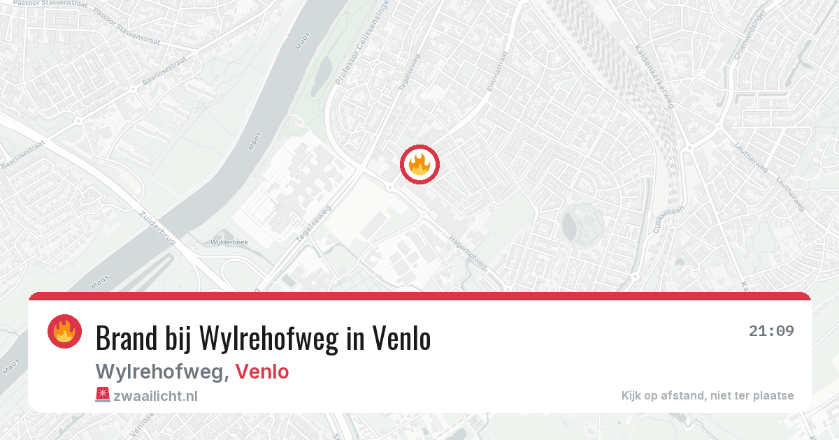 Brand bij Wylrehofweg in Venlo — 13 apr 2026