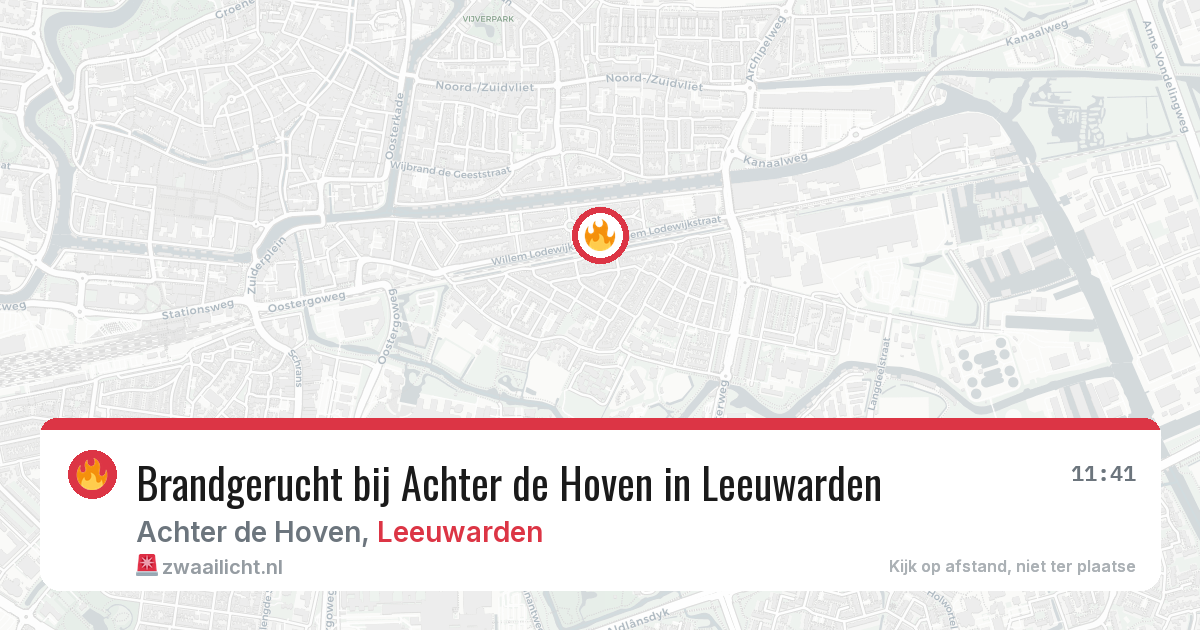 Brandgerucht bij Achter de Hoven in Leeuwarden — 16 mei 2026