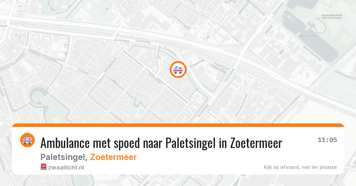 Ambulance met spoed naar Paletsingel in Zoetermeer — 13 jul 2026