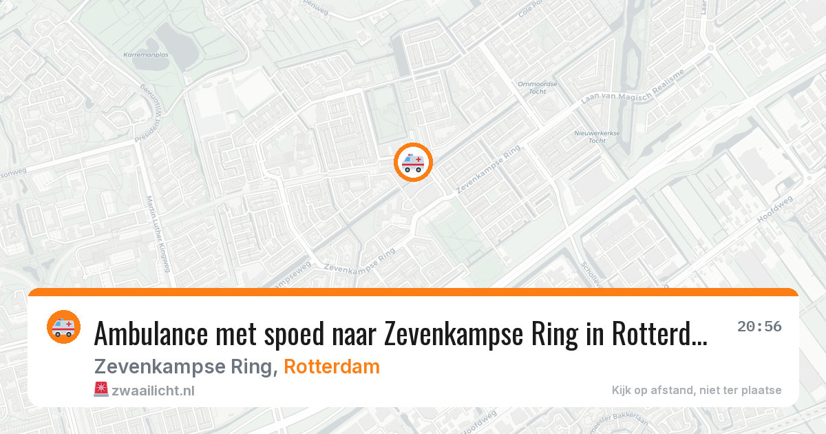 Ambulance met spoed naar Zevenkampse Ring in Rotterdam — 13 aug 2026