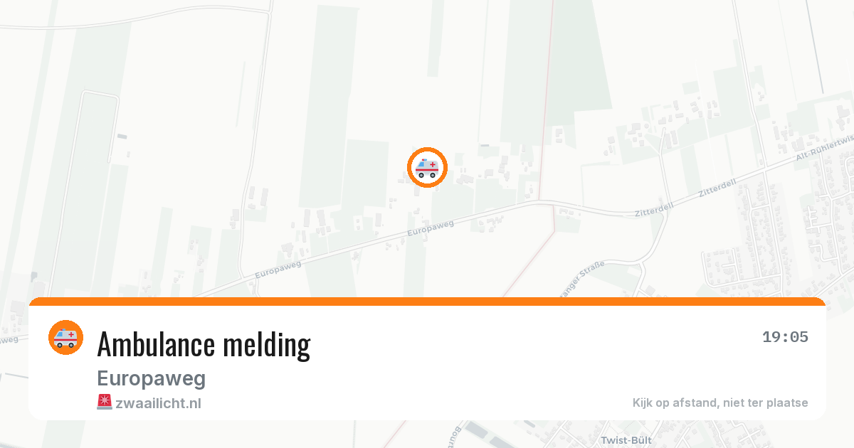 Ambulance melding — 19 apr 2026