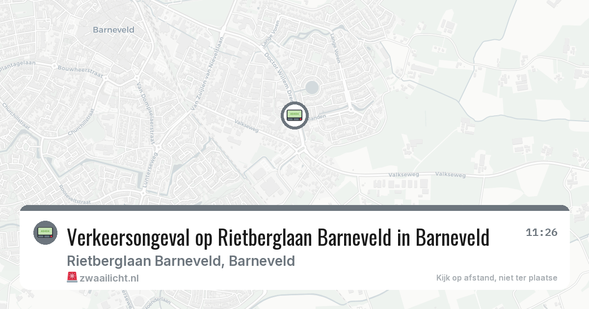 Verkeersongeval op Rietberglaan Barneveld in Barneveld — 6 jul 2026