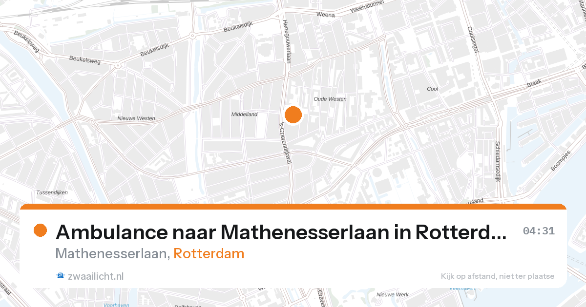 Ambulance naar Mathenesserlaan in Rotterdam — 7 feb 2026
