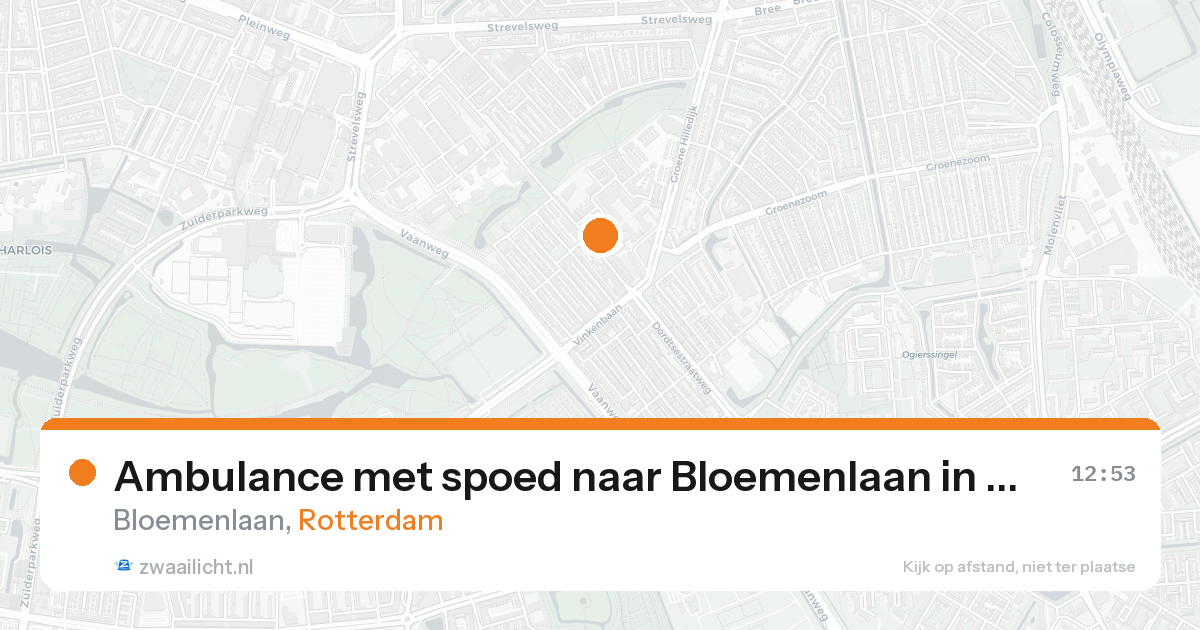 Ambulance met spoed naar Bloemenlaan in Rotterdam — 3 jul 2026