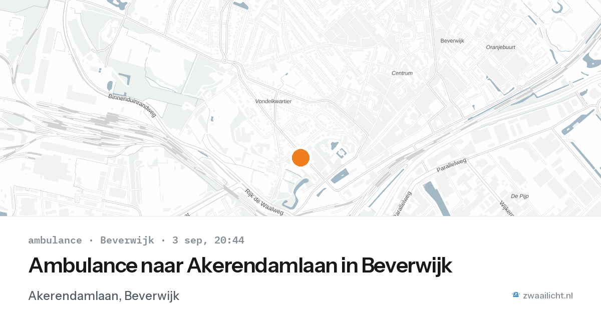 Ambulance naar Akerendamlaan in Beverwijk — 3 sep 2026