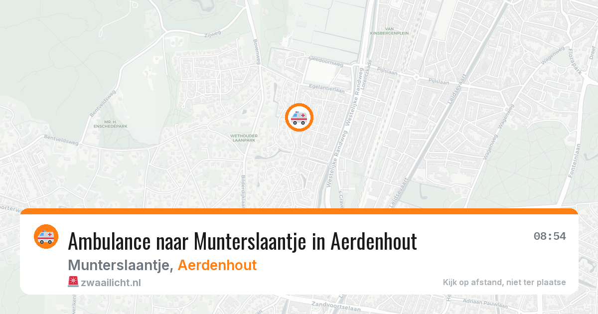 Ambulance naar Munterslaantje in Aerdenhout — 18 jul 2026