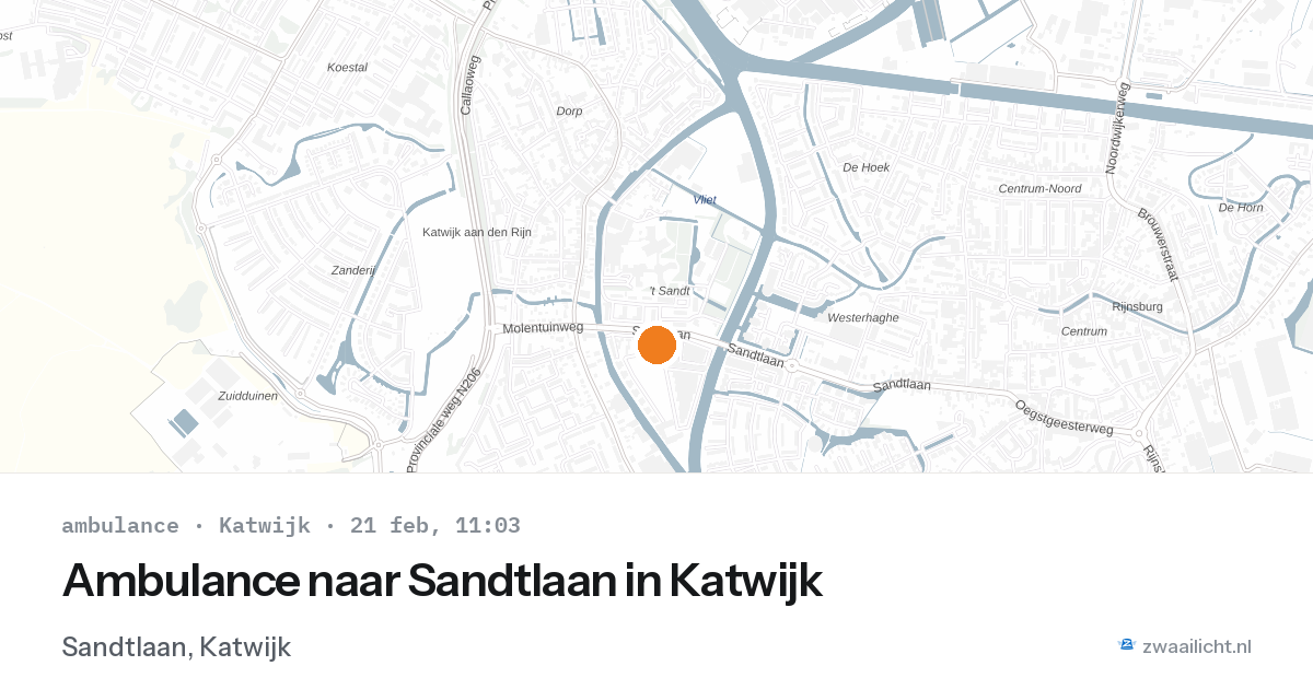 Ambulance naar Sandtlaan in Katwijk — 21 feb 2026