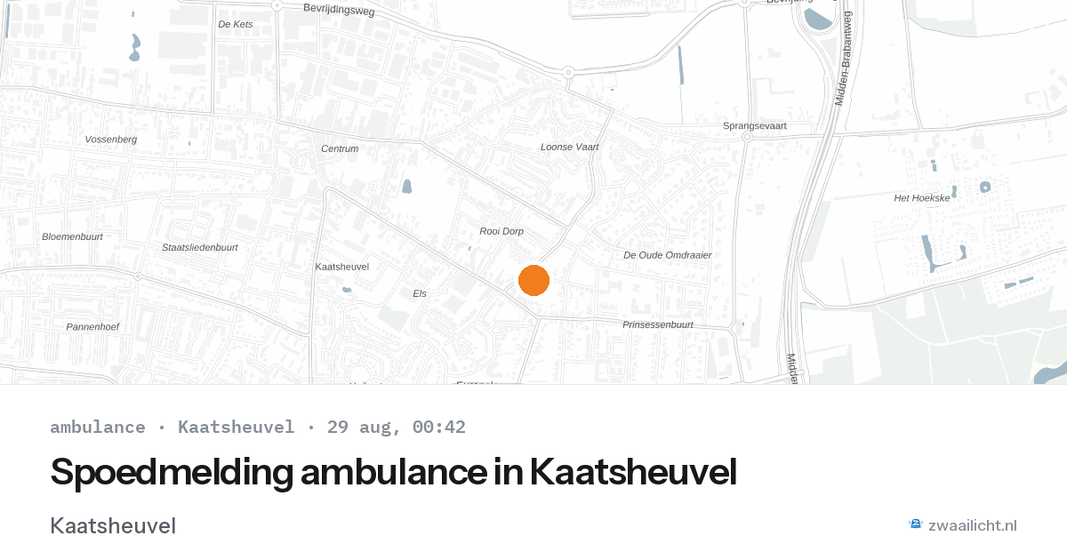 Spoedmelding ambulance in Kaatsheuvel — 28 aug 2026