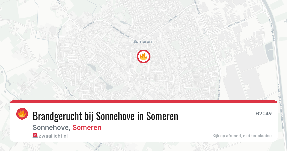 Brandgerucht bij Sonnehove in Someren — 26 mrt 2026
