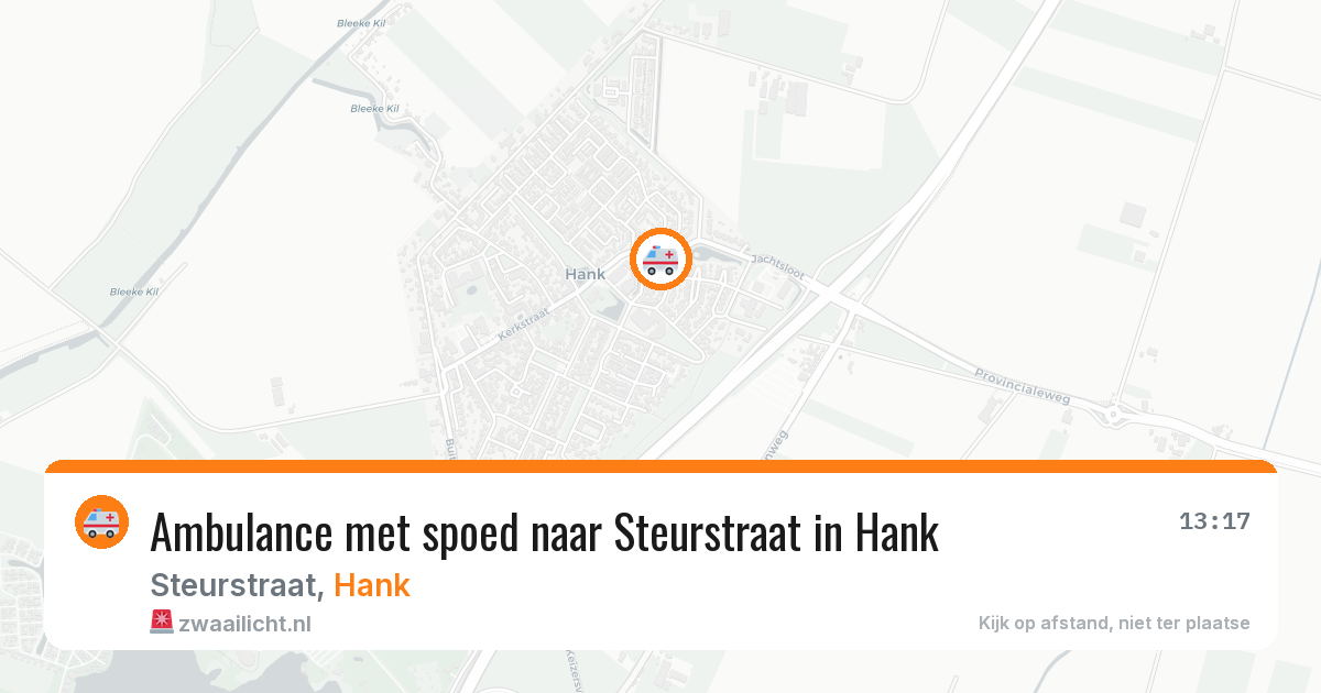 Ambulance met spoed naar Steurstraat in Hank — 29 mei 2026