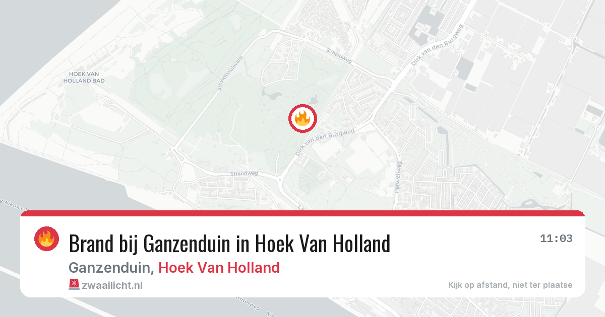 Brand bij Ganzenduin in Hoek Van Holland — 22 apr 2026