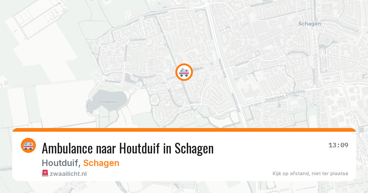 Ambulance naar Houtduif in Schagen — 15 mrt 2026