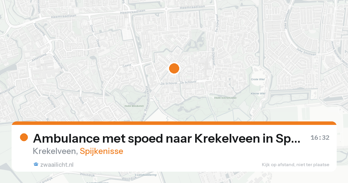 Ambulance met spoed naar Krekelveen in Spijkenisse — 16 aug 2026