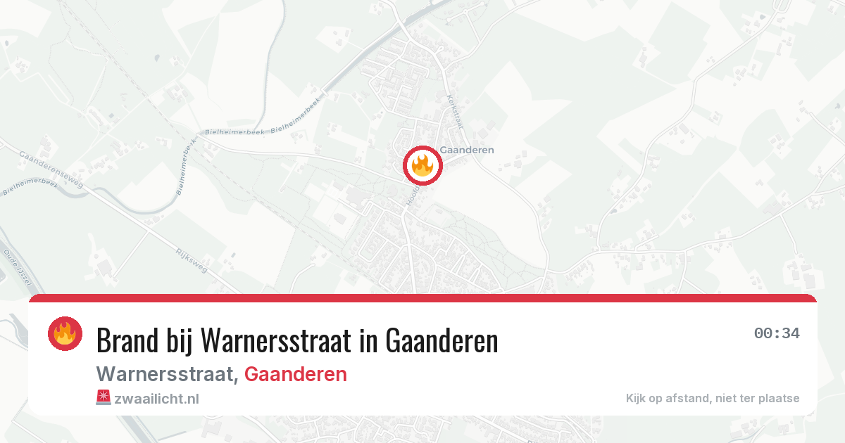 Brand bij Warnersstraat in Gaanderen — 22 mei 2026