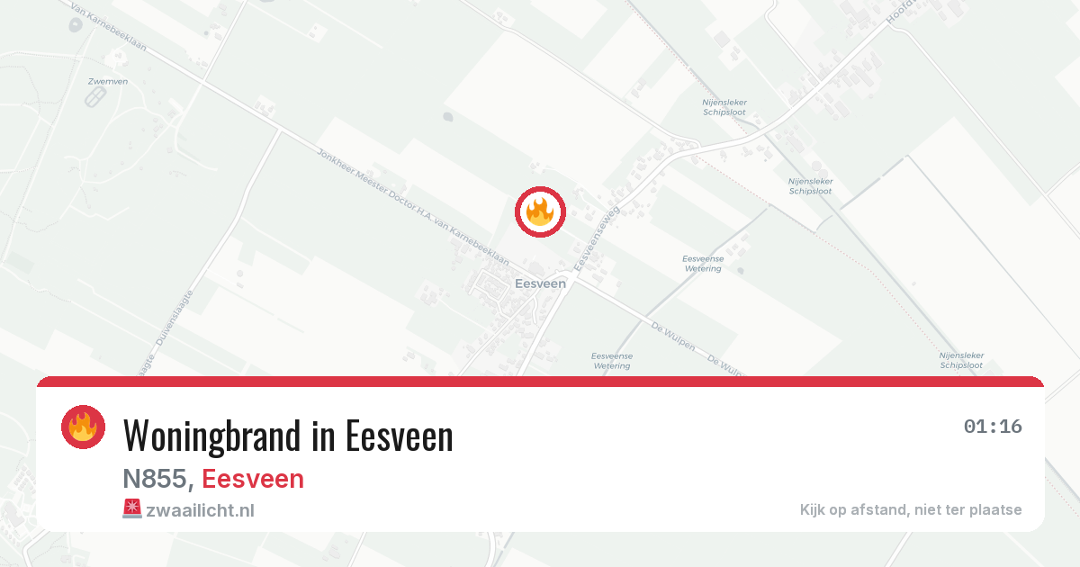 Woningbrand in Eesveen — 27 jun 2026