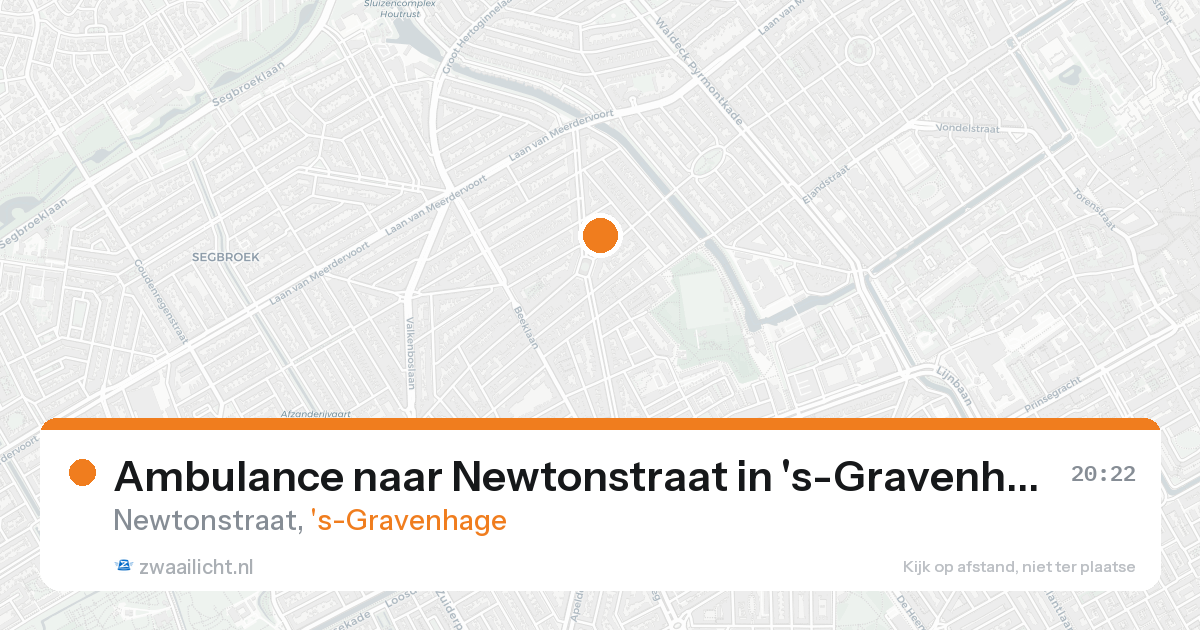 Ambulance naar Newtonstraat in 's-Gravenhage — 15 aug 2026