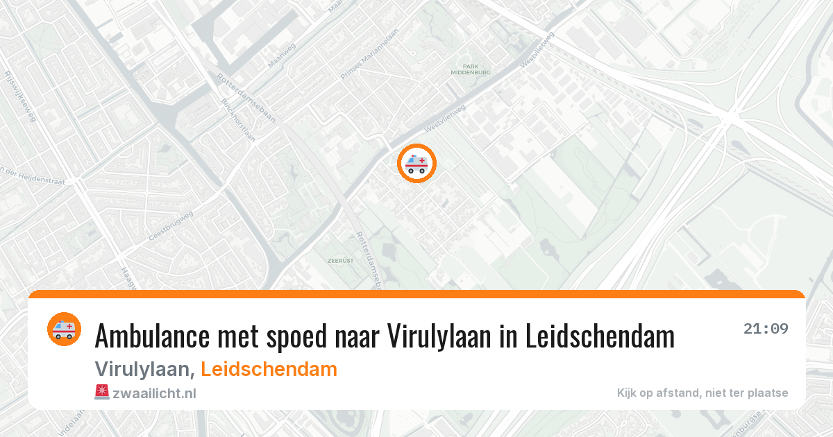 Ambulance met spoed naar Virulylaan in Leidschendam — 14 aug 2026