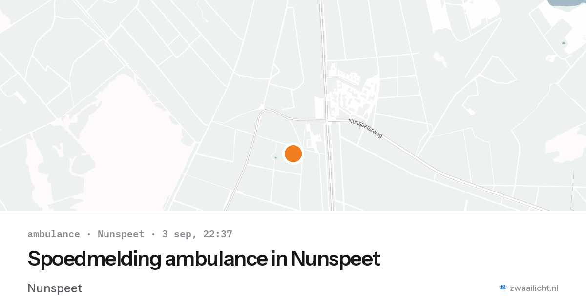Spoedmelding ambulance in Nunspeet — 3 sep 2026