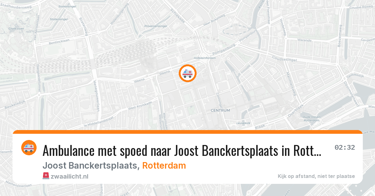 Ambulance met spoed naar Joost Banckertsplaats in Rotterdam — 7 jun 2026