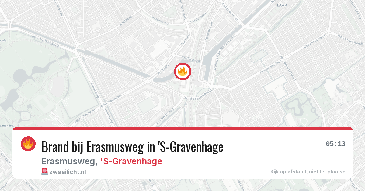 Brand bij Erasmusweg in 'S-Gravenhage — 11 jun 2026