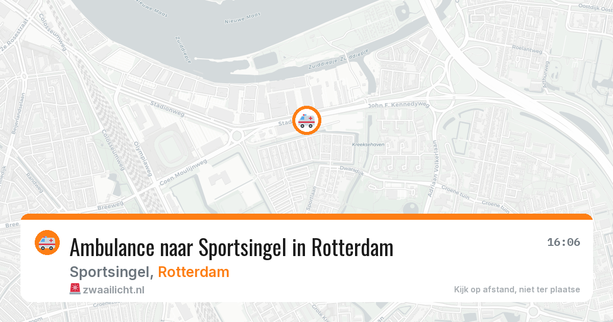 Ambulance naar Sportsingel in Rotterdam — 2 aug 2026