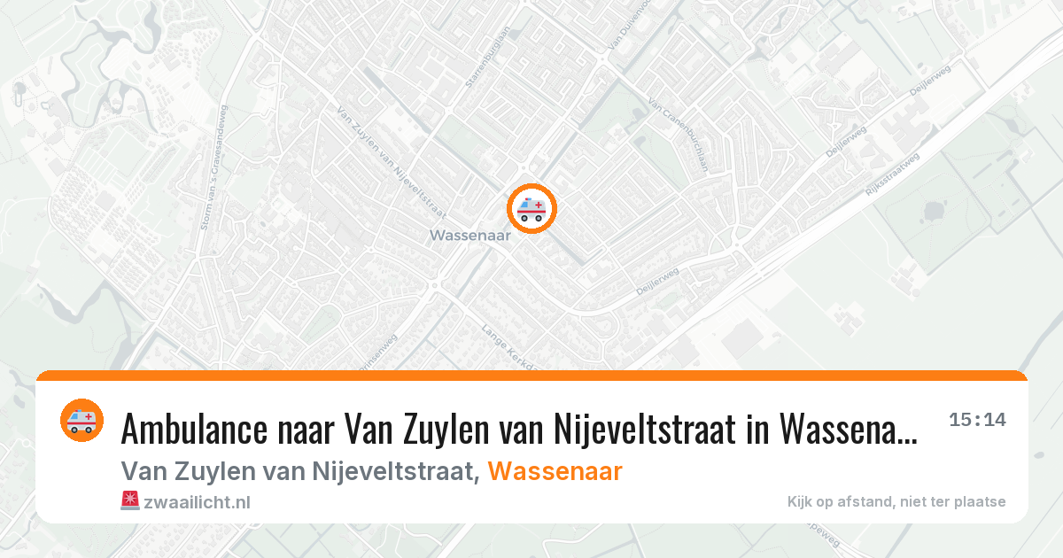 Ambulance naar Van Zuylen van Nijeveltstraat in Wassenaar — 23 mei 2026