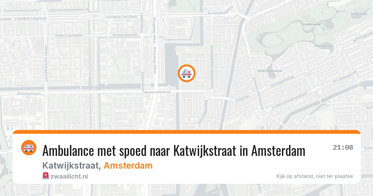 Ambulance met spoed naar Katwijkstraat in Amsterdam — 3 aug 2026