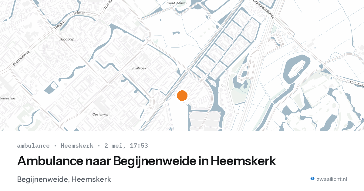 Ambulance naar Begijnenweide in Heemskerk — 2 mei 2026