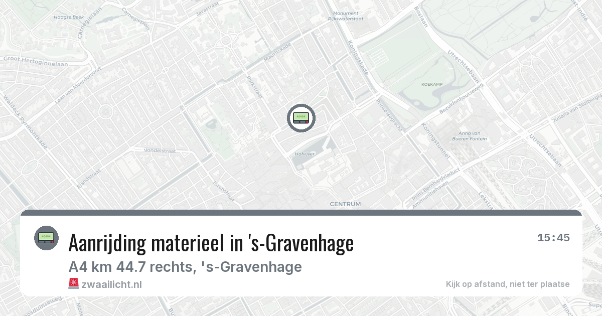 Aanrijding materieel in 's-Gravenhage — 30 jan 2026