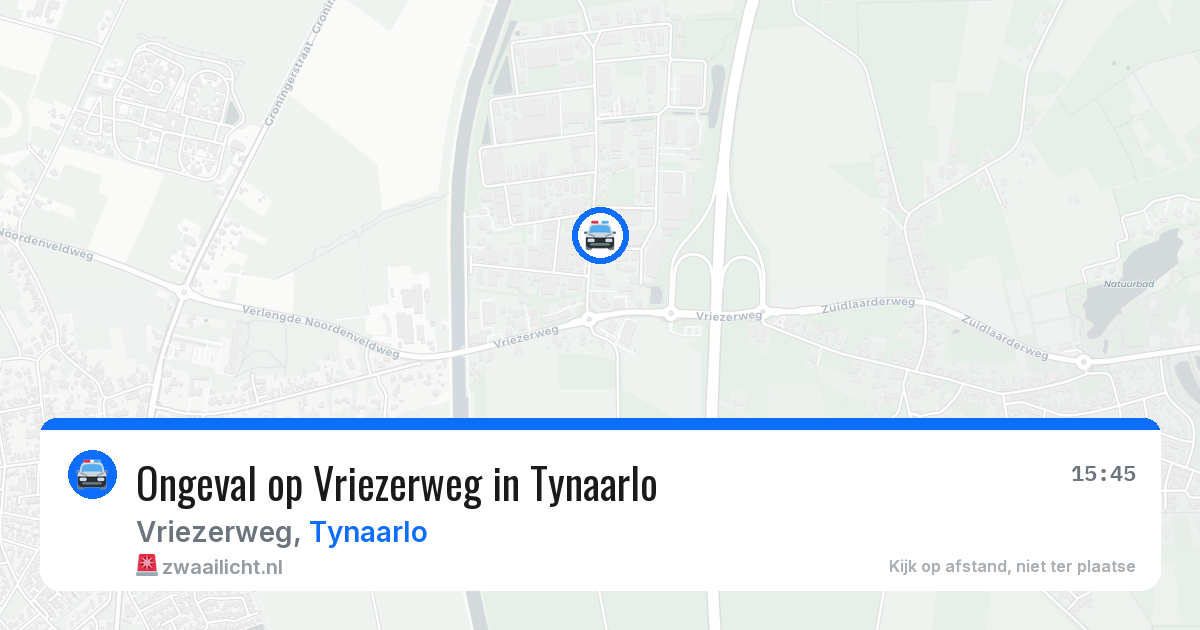 Ongeval op Vriezerweg in Tynaarlo — 2 mei 2026