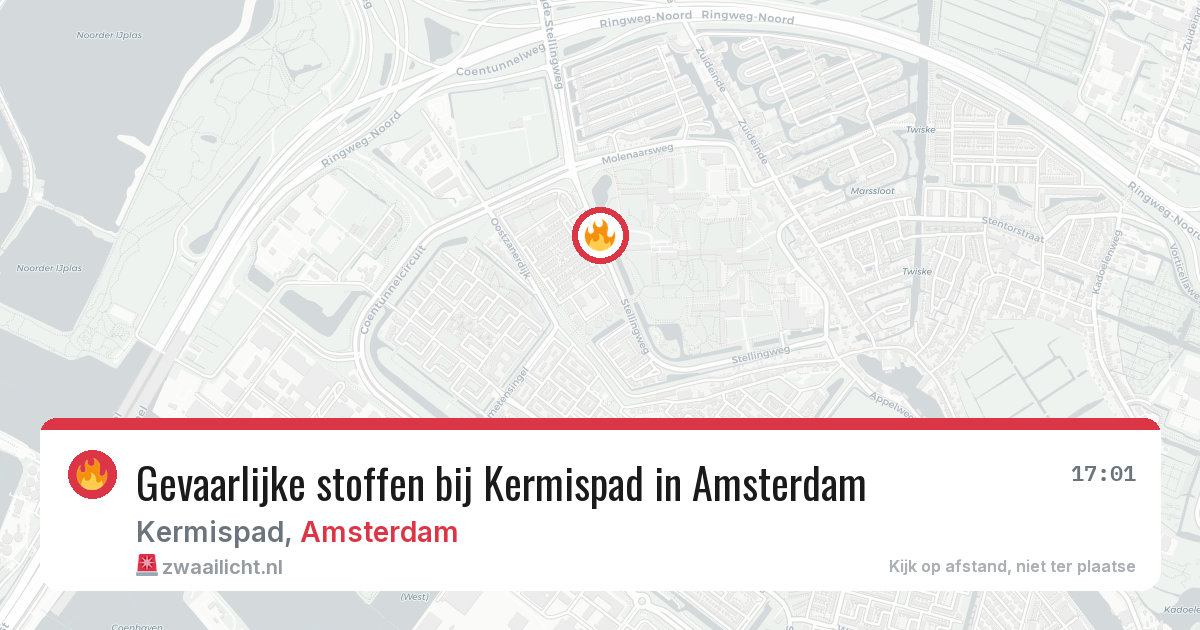 Gevaarlijke stoffen bij Kermispad in Amsterdam — 5 mei 2026