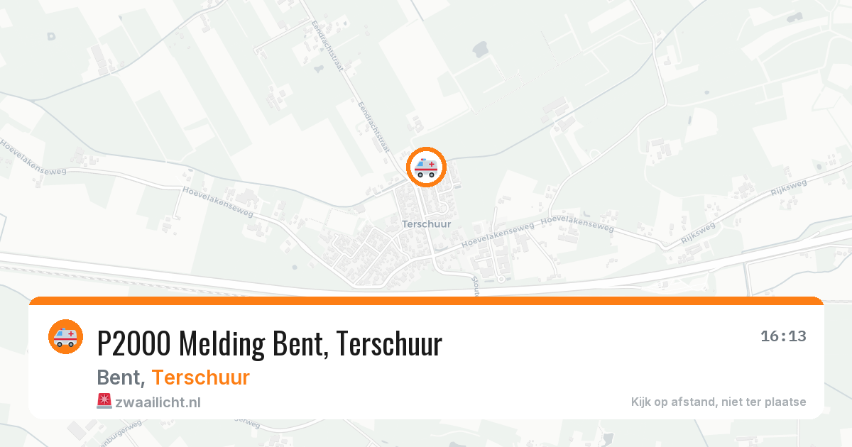 P2000 Melding Bent, Terschuur — 1 jun 2026