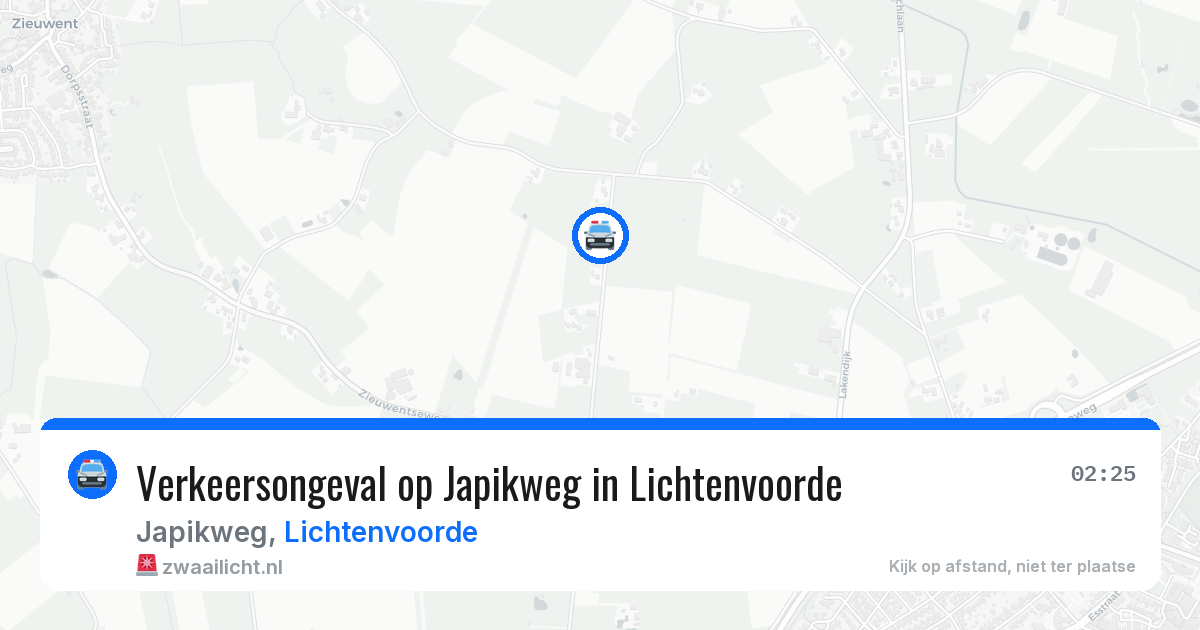 Verkeersongeval op Japikweg in Lichtenvoorde — 7 jun 2026