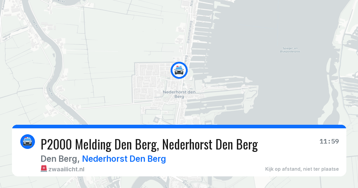 P2000 Melding Den Berg, Nederhorst Den Berg — 24 mrt 2026