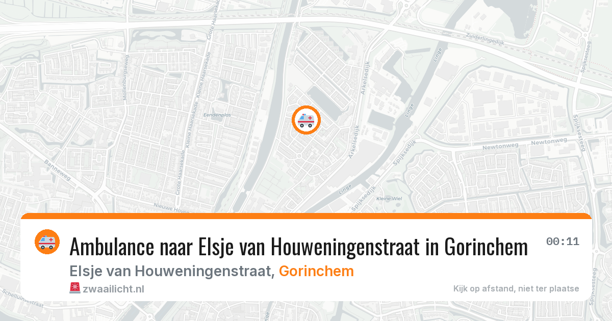 Ambulance naar Elsje van Houweningenstraat in Gorinchem — 7 jul 2026