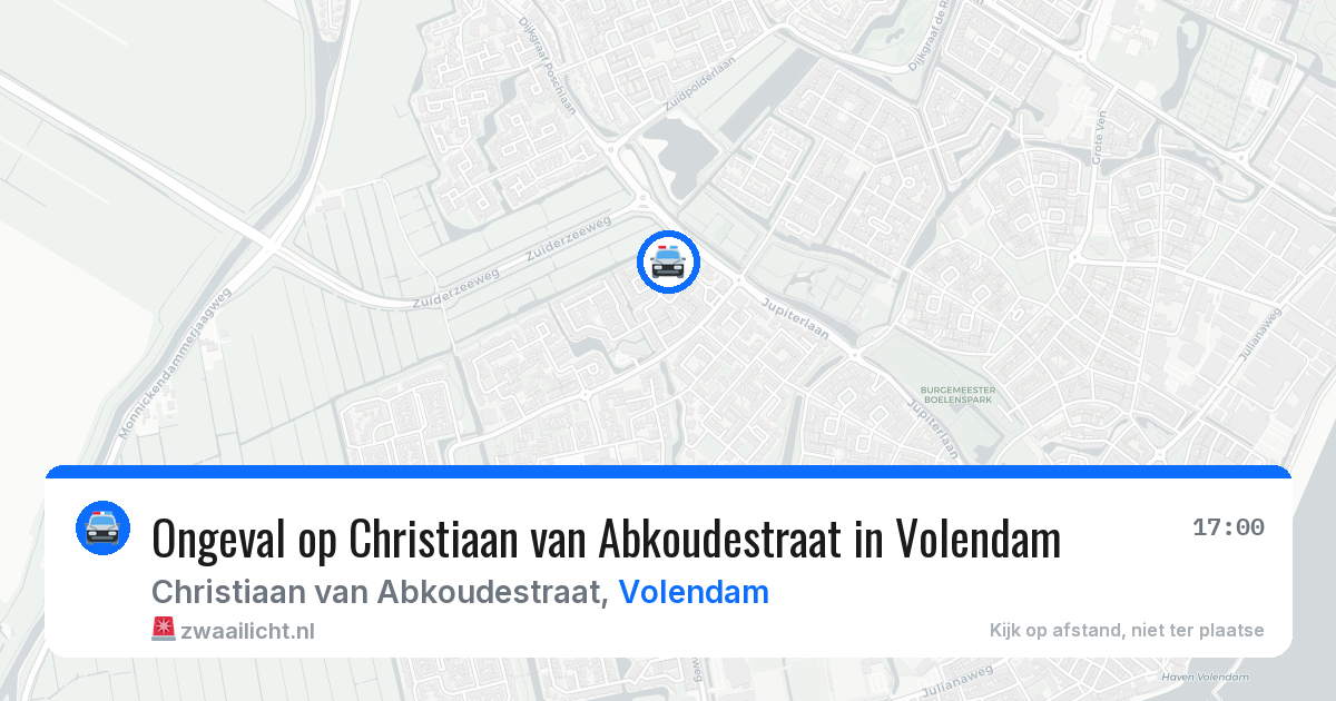 Ongeval op Christiaan van Abkoudestraat in Volendam — 7 apr 2026