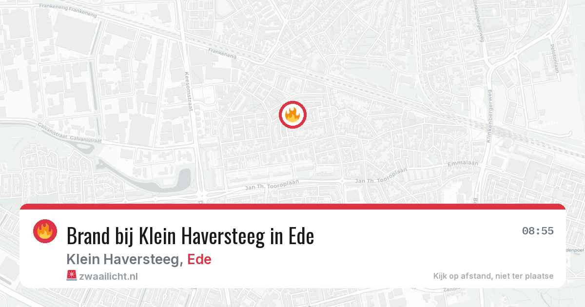 Brand bij Klein Haversteeg in Ede — 13 aug 2026