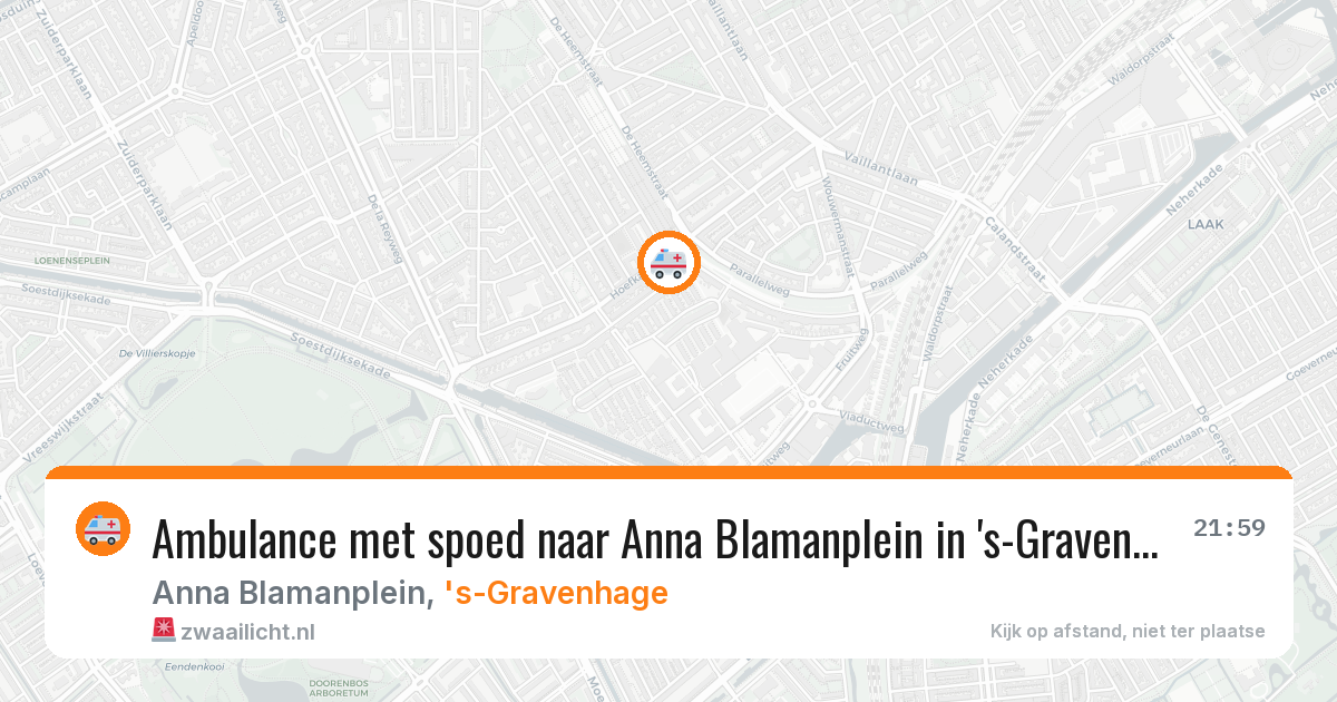 Ambulance met spoed naar Anna Blamanplein in 's-Gravenhage — 5 jun 2026
