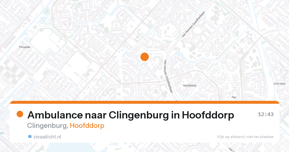 Ambulance naar Clingenburg in Hoofddorp — 27 aug 2026