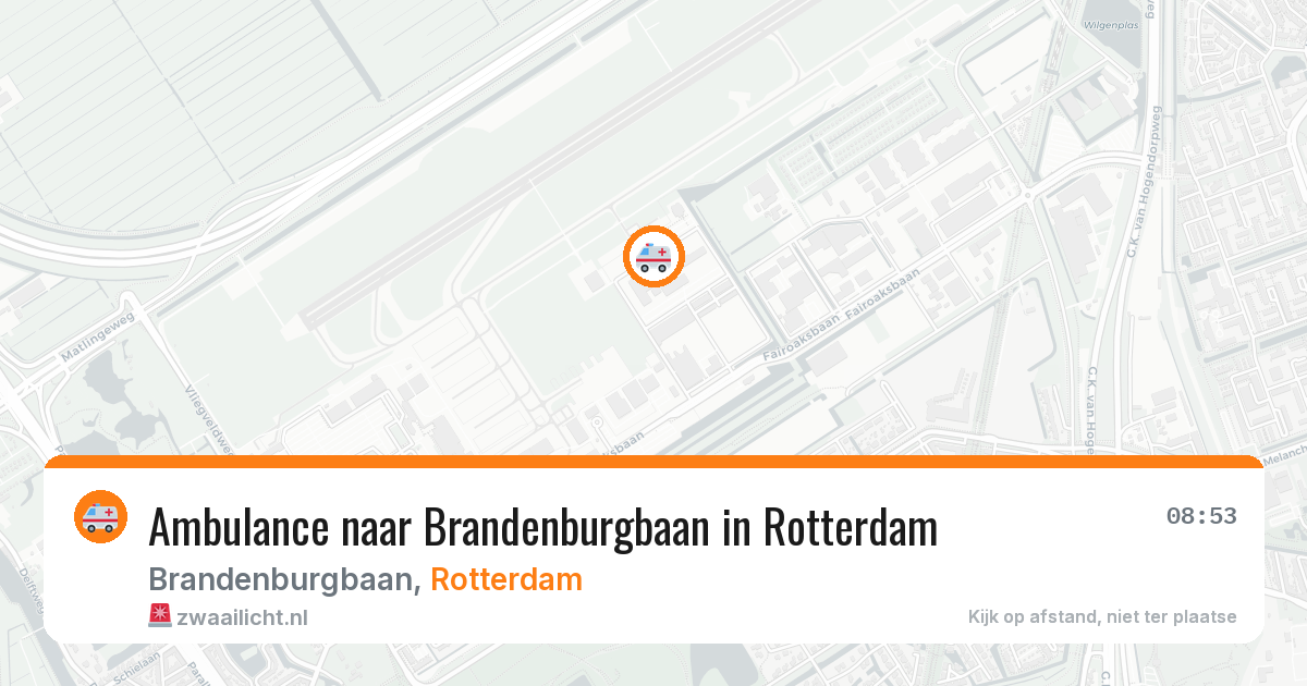 Ambulance naar Brandenburgbaan in Rotterdam — 25 mei 2026