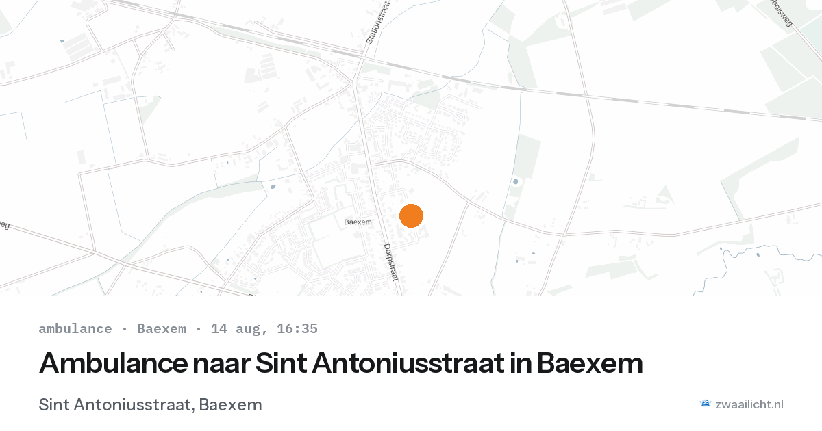 Ambulance naar Sint Antoniusstraat in Baexem — 14 aug 2026