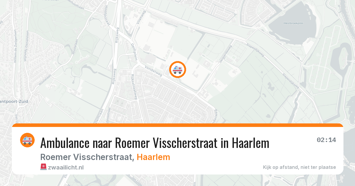 Ambulance naar Roemer Visscherstraat in Haarlem — 12 aug 2026
