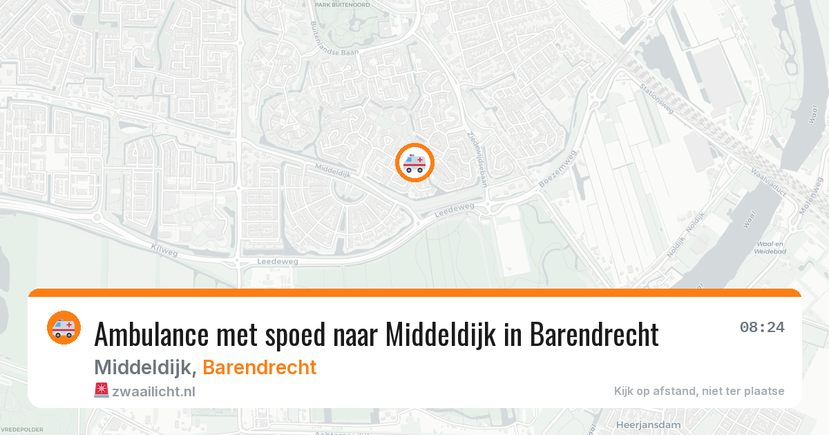 Ambulance met spoed naar Middeldijk in Barendrecht — 30 jul 2026