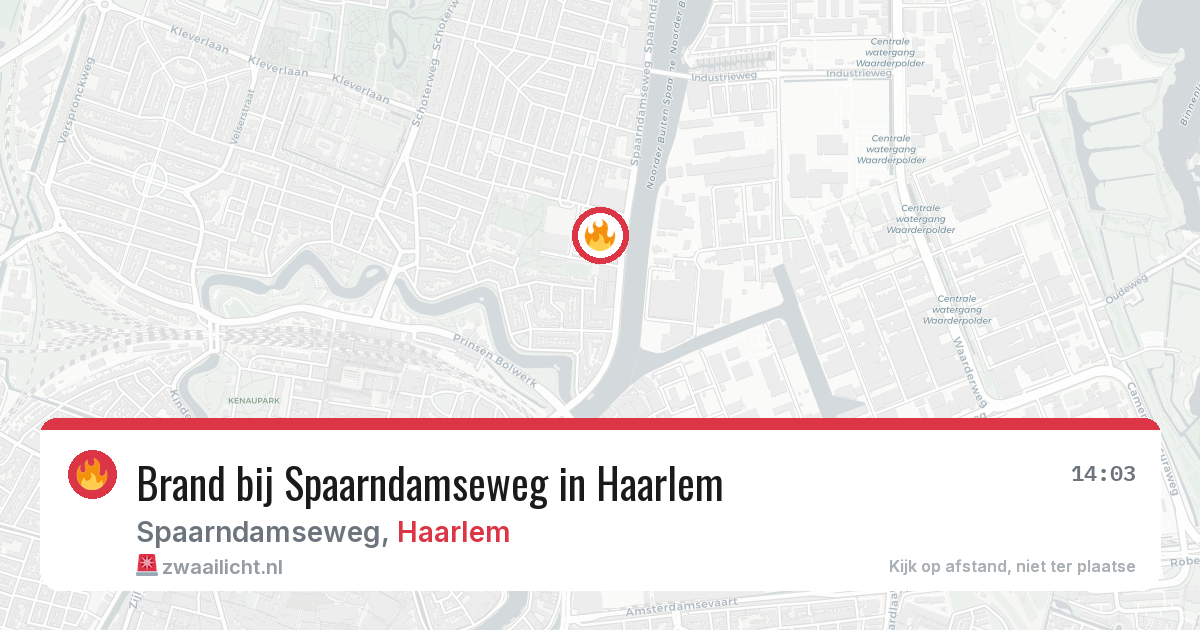 Brand bij Spaarndamseweg in Haarlem — 29 jan 2026