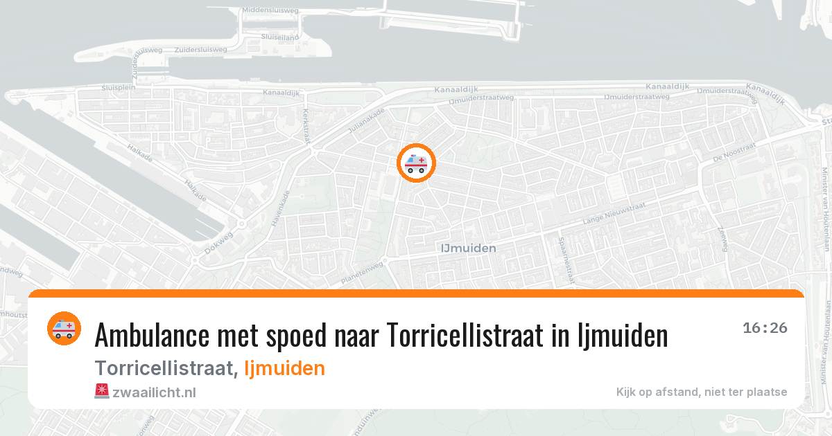 Ambulance met spoed naar Torricellistraat in Ijmuiden — 7 jun 2026