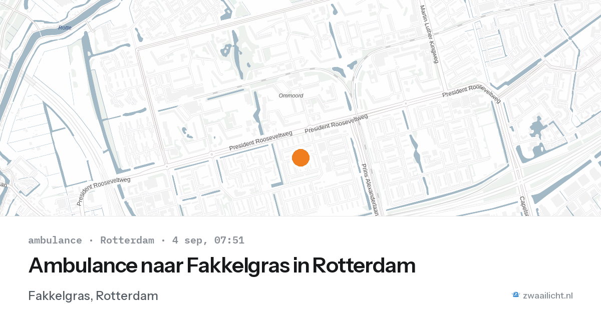 Ambulance naar Fakkelgras in Rotterdam — 4 sep 2026
