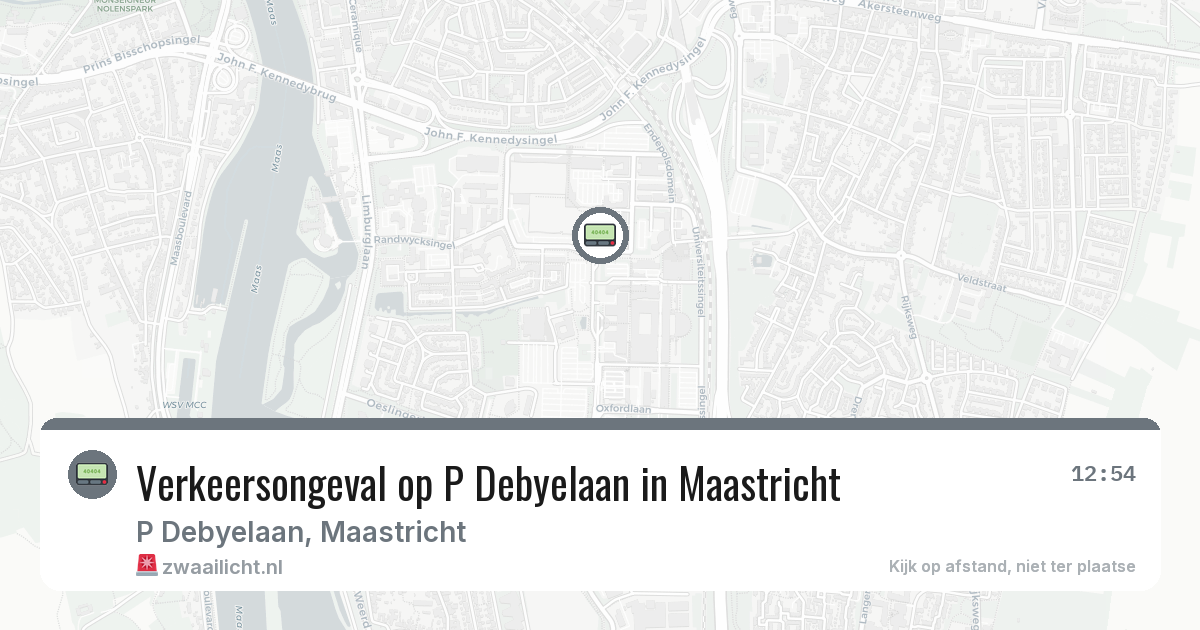 Verkeersongeval op P Debyelaan in Maastricht — 3 apr 2026