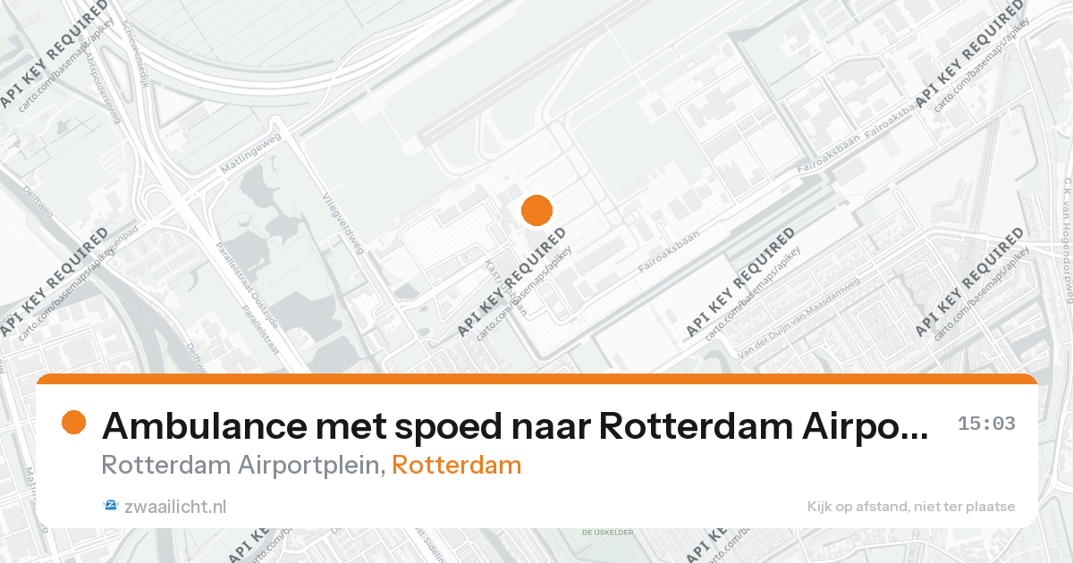 Ambulance met spoed naar Rotterdam Airportplein in Rotterdam — 26 aug 2026